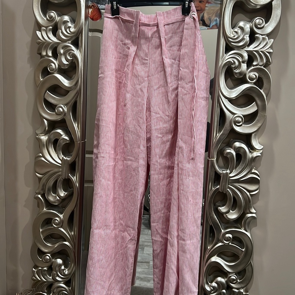 BCBGMAXAZRIA LINEN PANTS